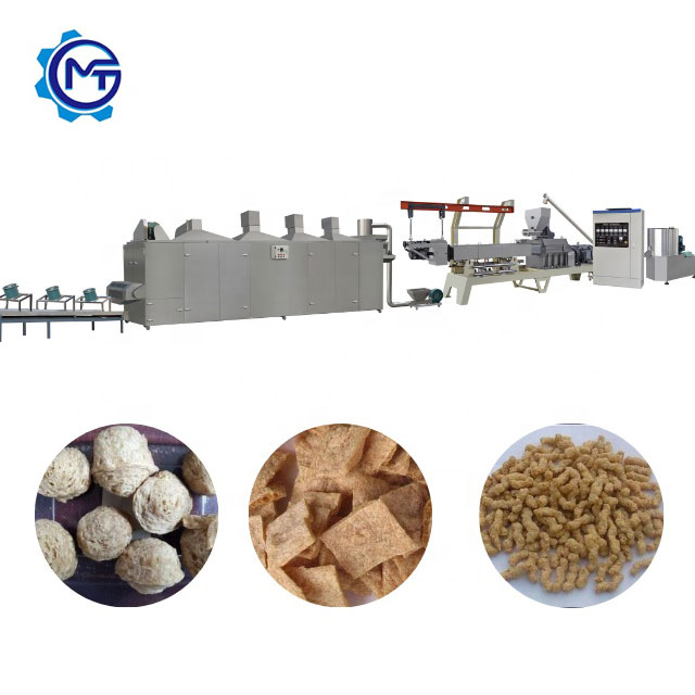 Fiber protein food processing line using wheat flour