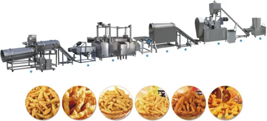 Newly desgin extrusion machine fried cheetos snack food production line niknaks/Kurkure with factory price